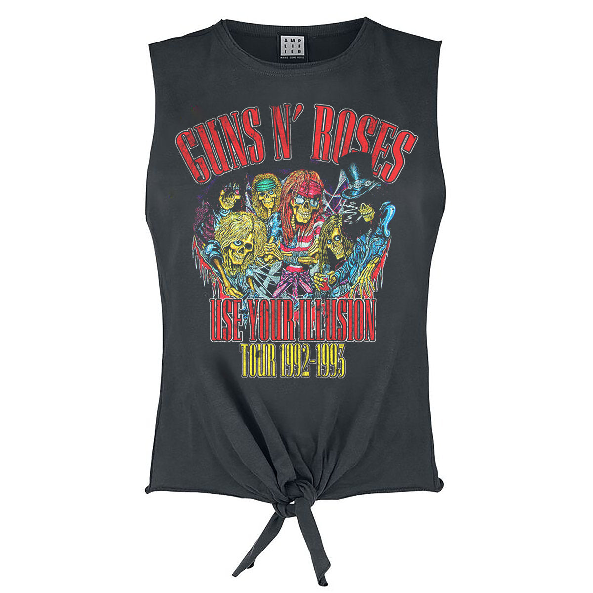 Image of Guns N' Roses Tie-Front T Shirt - Use Your Illusion Amplified